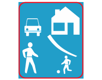 Woonerf begins sign